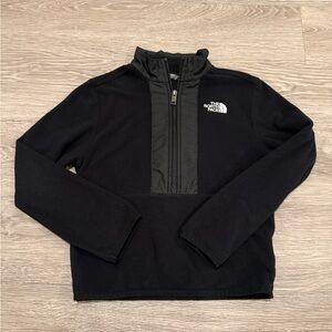The North Face Black Kids zip up fleece